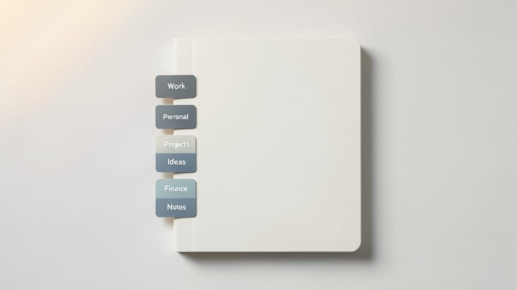 Customizable Notebook with Section Tabs